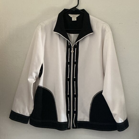 Allison Daley Jackets & Blazers - Allison Daley White & Black Nautical Jacket Sz 14P